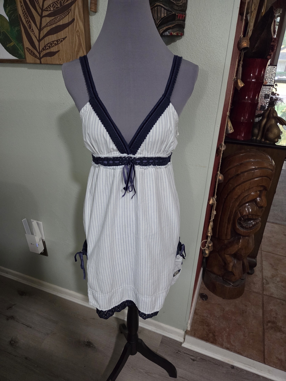 Superdry Vintage Thift Pinstripe Dress L